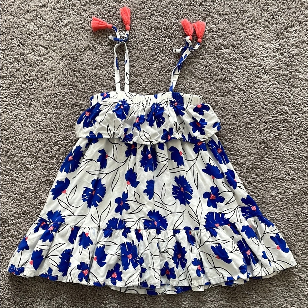 Floral Sundress with Tassel Straps